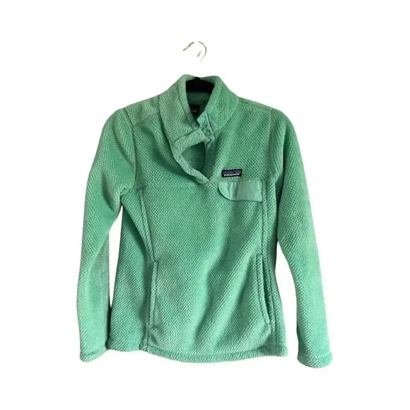 Patagonia Jackets & Blazers - Patagonia Re-Tool Logo Snap-T Fleece Pullover Sweater Women's Sz S